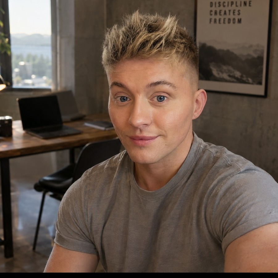 Portrait of Michael Haffenden in his workspace